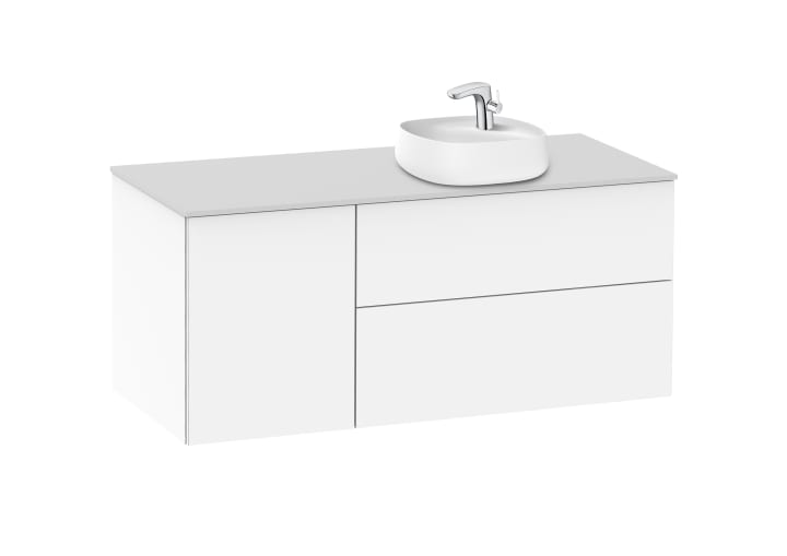 Mobile base per lavabo da 455mm da appoggio destro