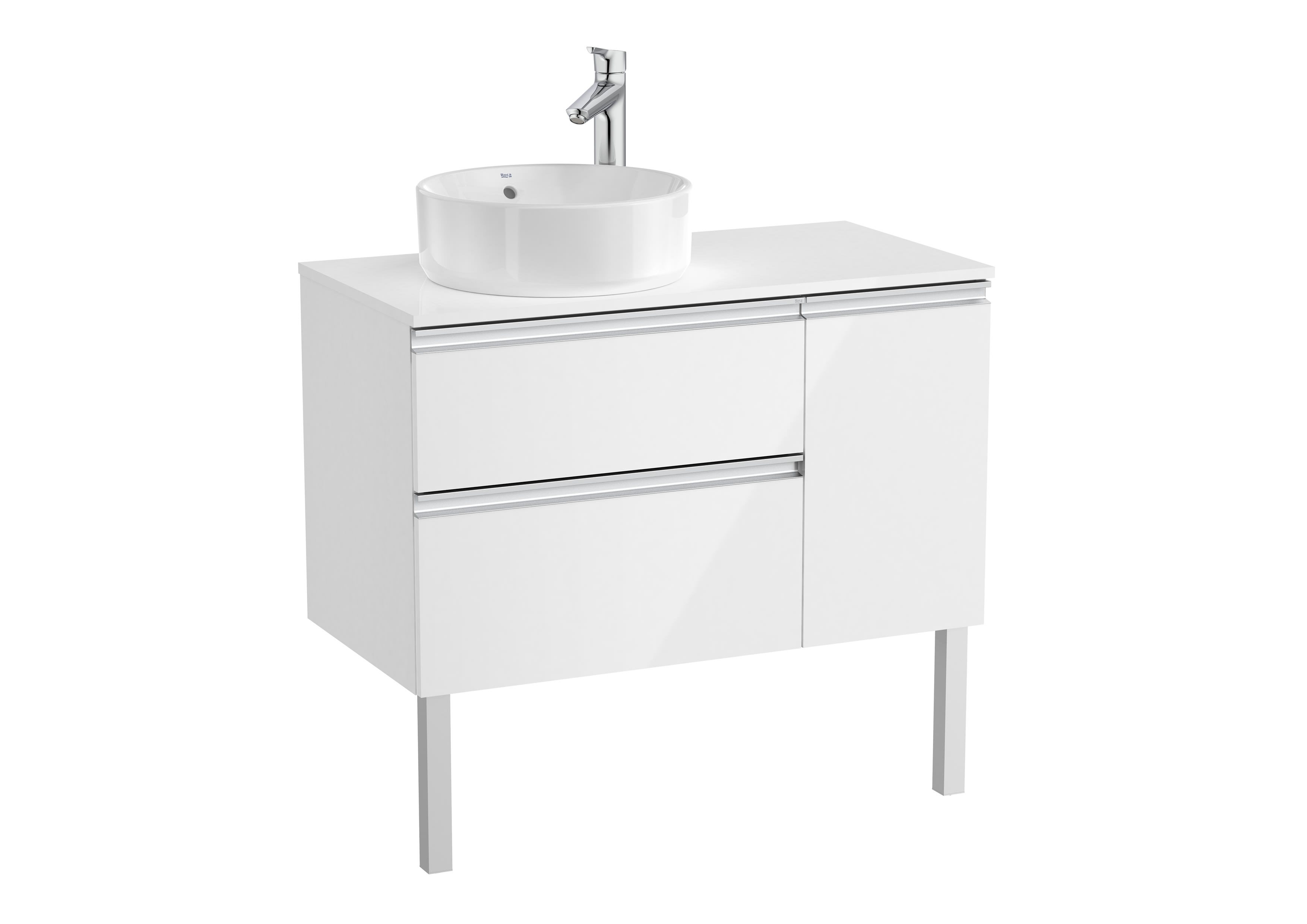 Mobili base per lavabo Bianco lucido The Gap A851503806 Roca