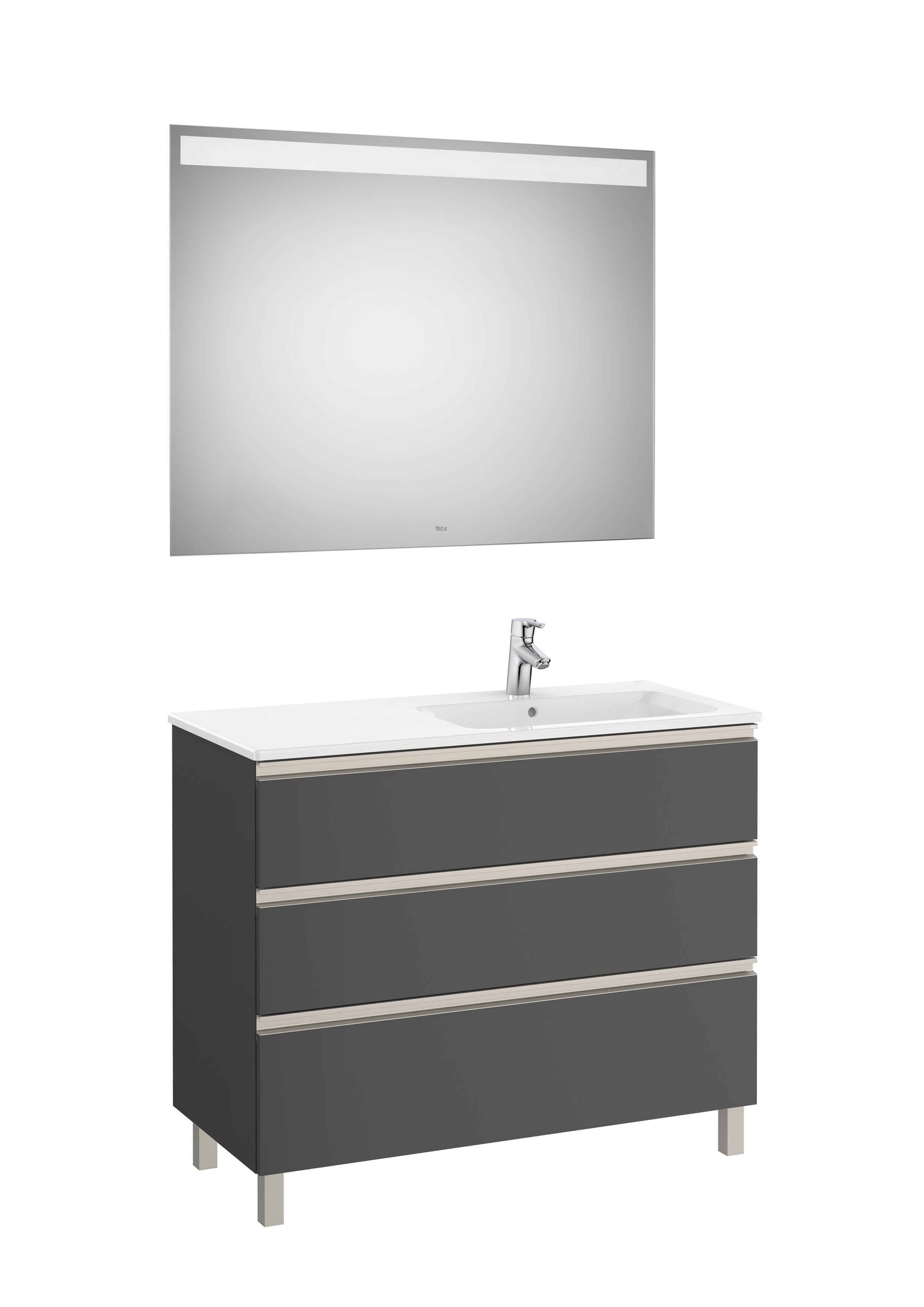 Mobili con lavabo Grigio antracite The Gap A851523153 Roca