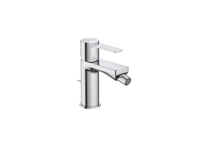 Mixer bidet con corpo liscio e tubi alimentazione flessibili. Cold Start. L-Size