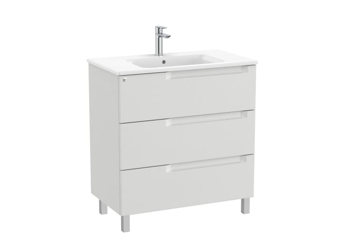 Unik (base con 3 cassetti e lavabo centrato)