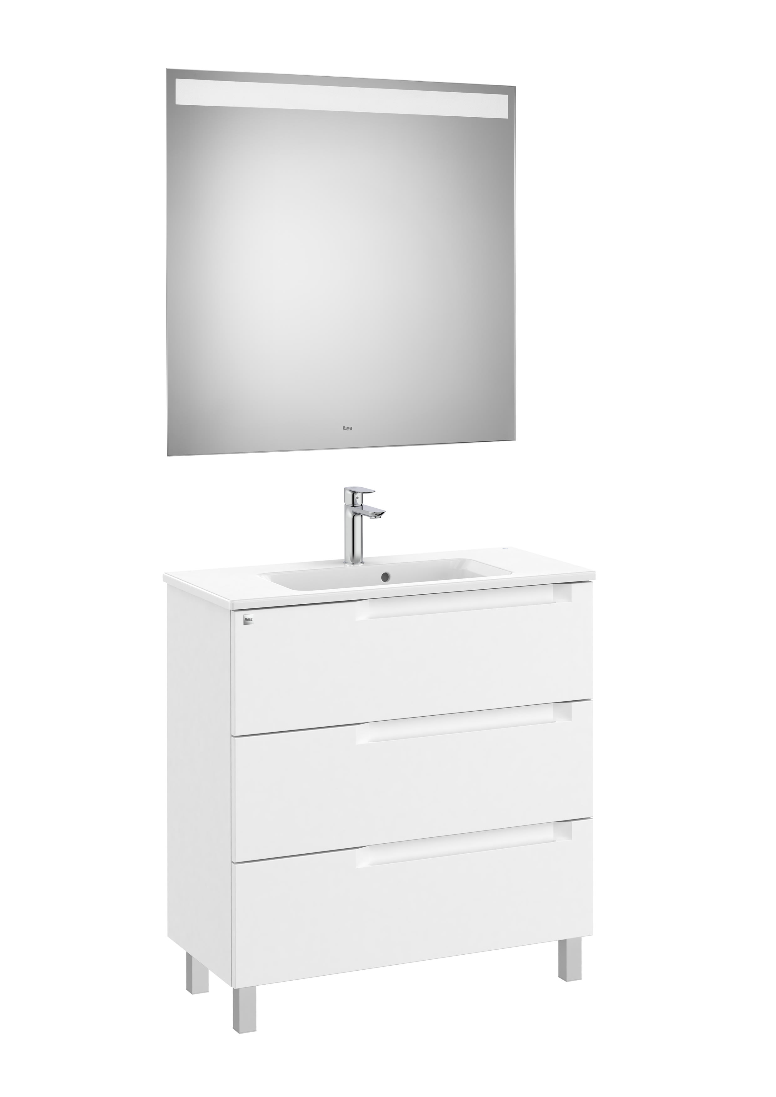 Mobili con lavabo White Matt Aleyda A851886509 Roca