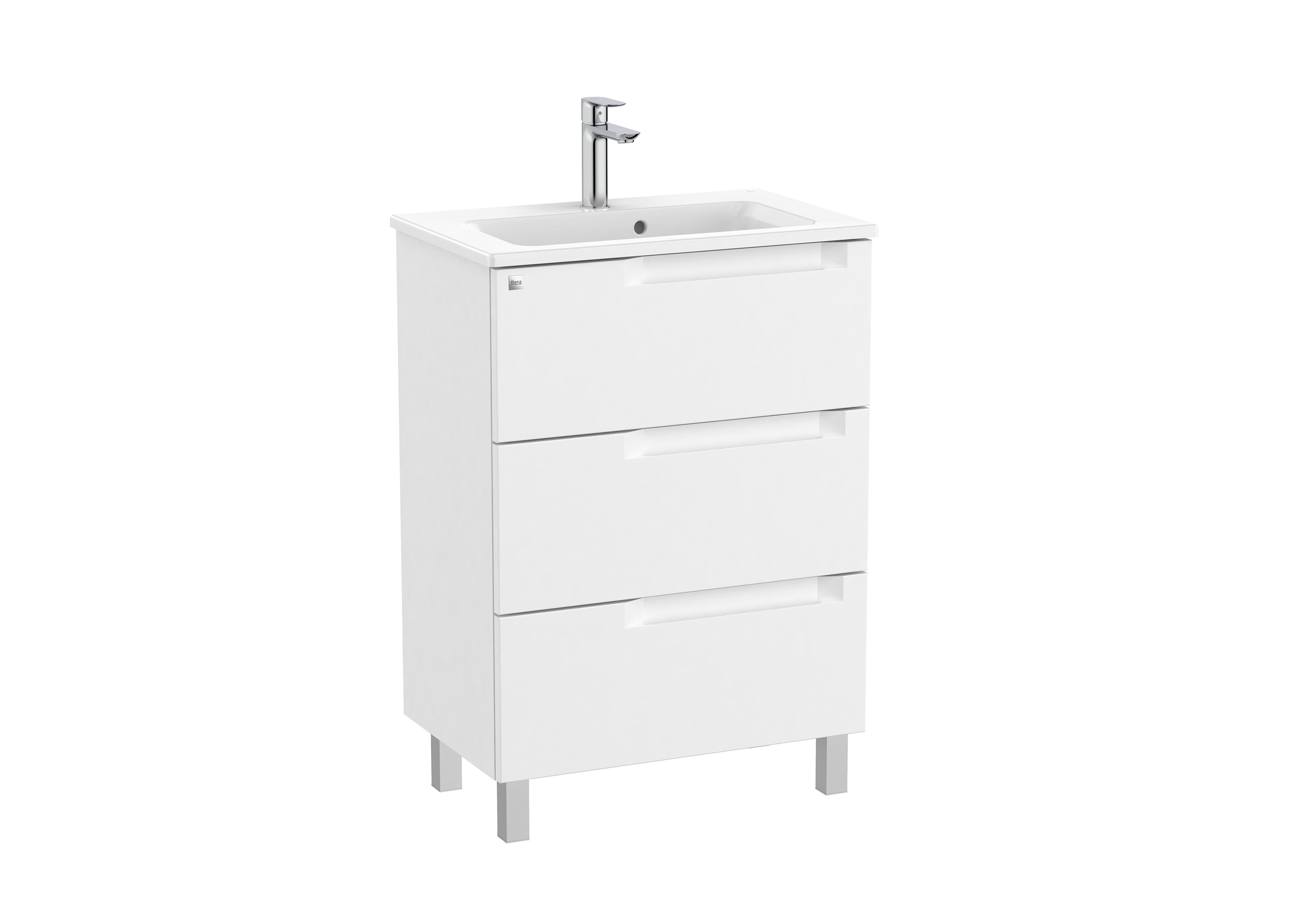Mobili con lavabo White Matt Aleyda A851883509 Roca