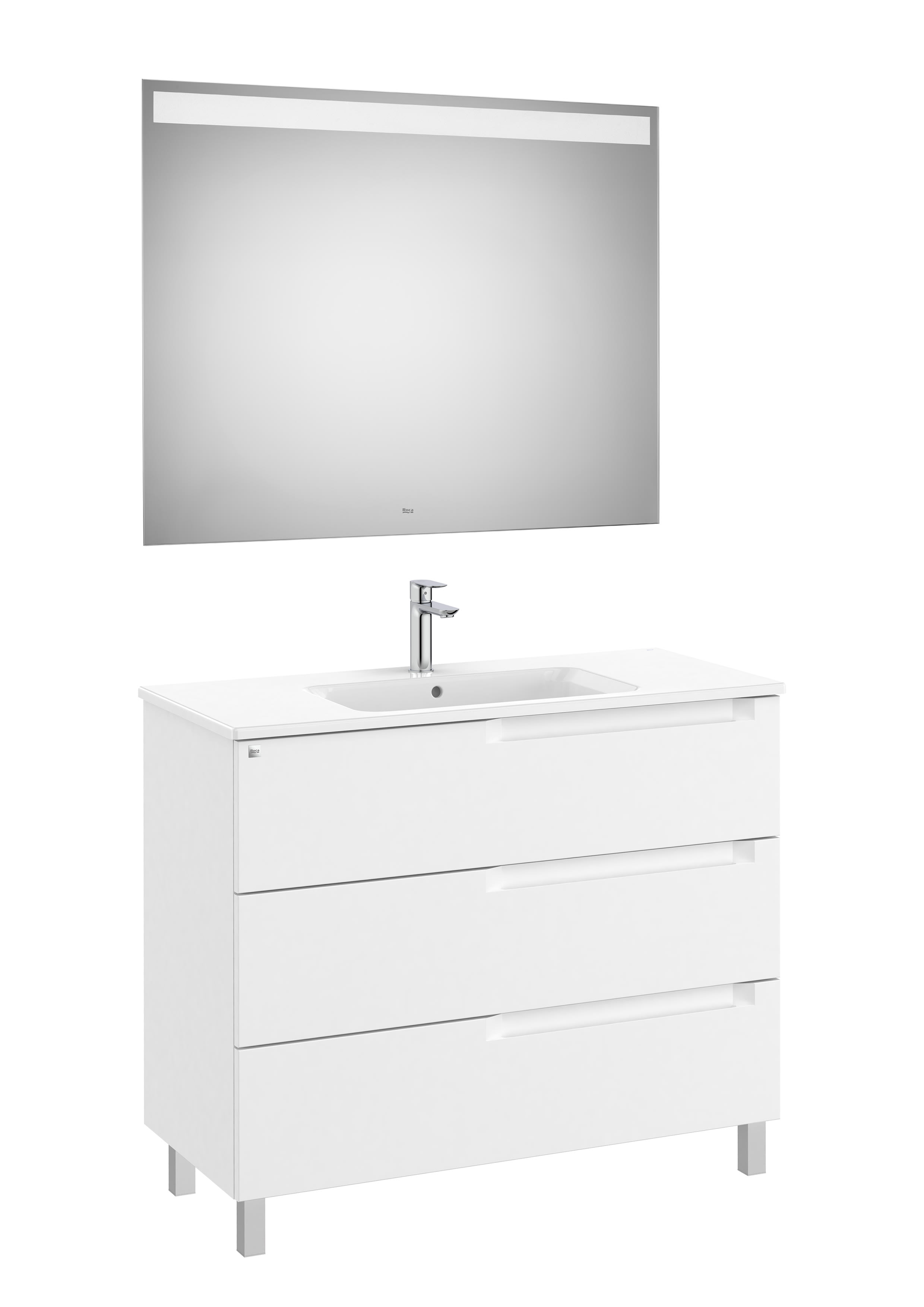 Mobili con lavabo White Matt Aleyda A851847509 Roca